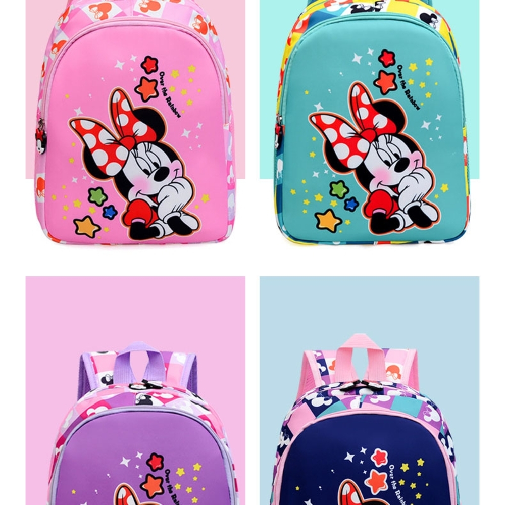 NEW Disney Minnie Mouse Kids Backpack - PINK, PURPLE, BLUE and TEAL